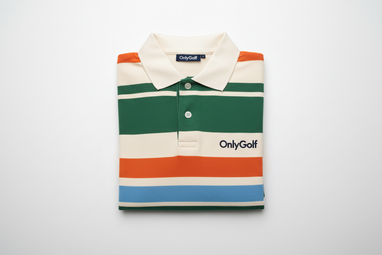 zusammengelegtes Polo im retro look mit unserem logo